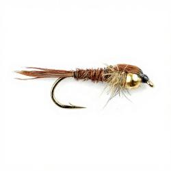 Mouche FMF Nymphe casqu&eacute;e golden pheasant tail 395 H12