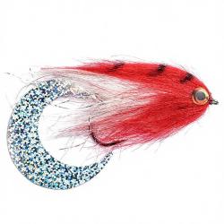Mouche FMF brochet Paolo wiggle tail blanc et rouge H6/0