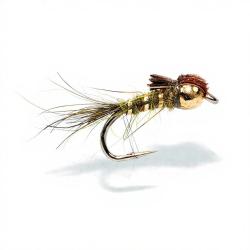 Mouche FMF Nymphe tungst&egrave;ne hare ear olive 827 H14
