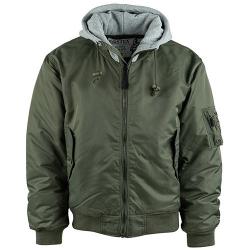 Veste &agrave; capuche Fostex Garments MA-1 Bombardier Coloris vert