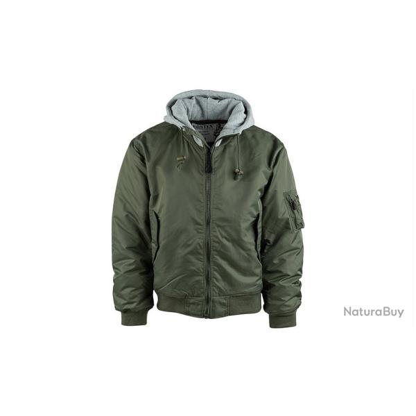 Veste � capuche Fostex Garments MA-1 Bombardier Coloris vert