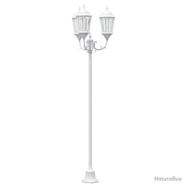 Lumi�re de jardin vintage 57 x 49 x 241 cm �clairage fort ambiance accueillante en aluminium blanc