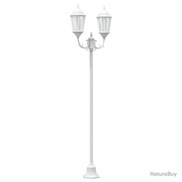 Lumi�re de jardin vintage 68 x 20 x 235 cm �clairage puissant style classique en aluminium blanc 02