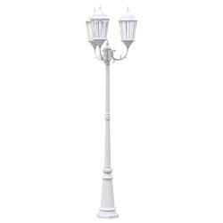 Lumi&egrave;re de jardin vintage design ext&eacute;rieur chemin 61 x 53 x 235 cm en aluminium blanc 02_0058409