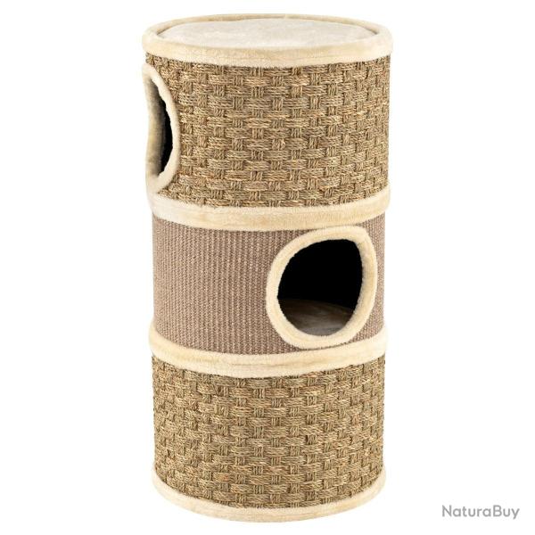 Arbre pour chat � 3 �tages 36 x 36 x 70 cm avec perchoir sur�lev� ambiance cosy en bois d'ing�nieri