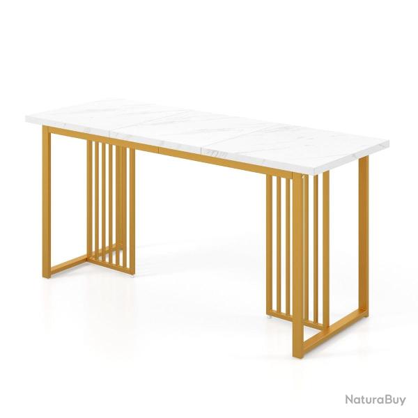 Table � manger moderne 160 x 60 cm pour 6-8 personnes avec pieds en T stabilit� renforc�e design co