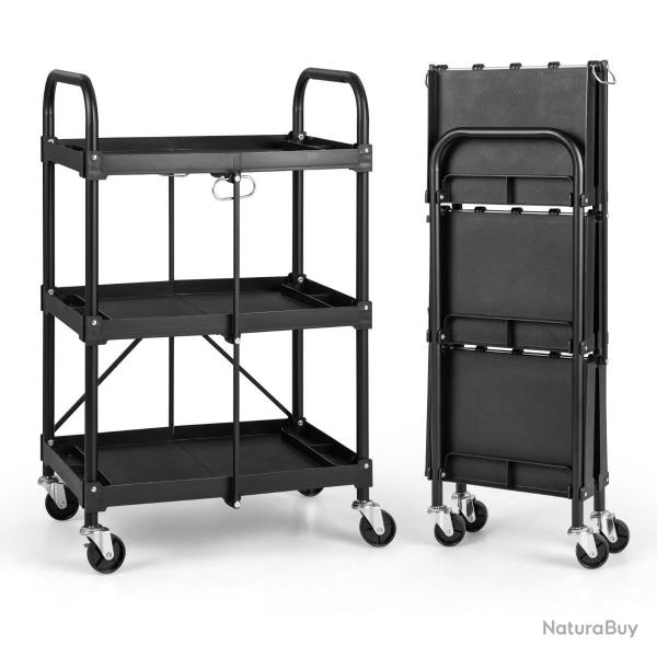 Chariot � outils servante pliante 61 x 44 x 96 cm charge 45 kg multi-usage pratique design en m�tal