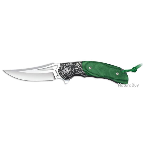 Couteau  pliant stamina vert  lame de 9.30 cm