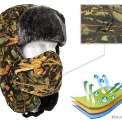 CAGOULE DE CHASSE CAMOUFLAGE POLAIRE AVEC COUPE VENT D&Eacute;TACHABLE - WOODLAND - LIVRAISON GRATUITE