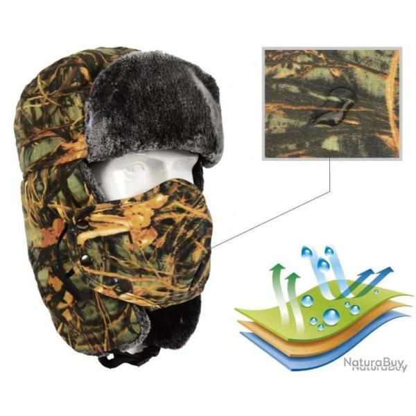 CAGOULE DE CHASSE CAMOUFLAGE POLAIRE AVEC COUPE VENT D�TACHABLE - WOODLAND - LIVRAISON GRATUITE