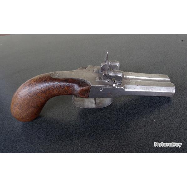 Pistolet coup de poing Saint �tienne � double canon