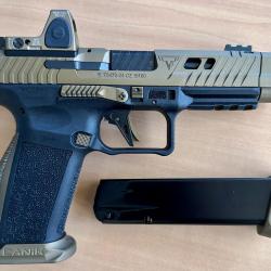 CANIK TTI COMBAT CAL 9X19 + Point rouge TRIJICON RMR 3.25 MOA