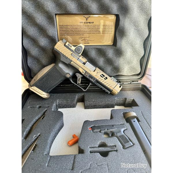 CANIK TTI COMBAT CAL 9X19 + Point rouge TRIJICON RMR 3.25 MOA