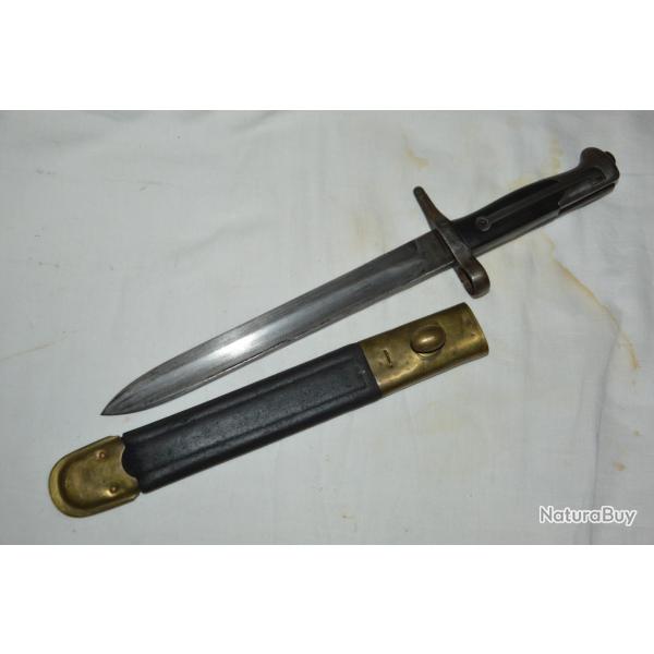 BAIONNETTE VETTERLI Mle 1870 (ITALIE) MODIFIEE 1916-FUSIL VETTERLI VITALI-GUERRE 1914/1918