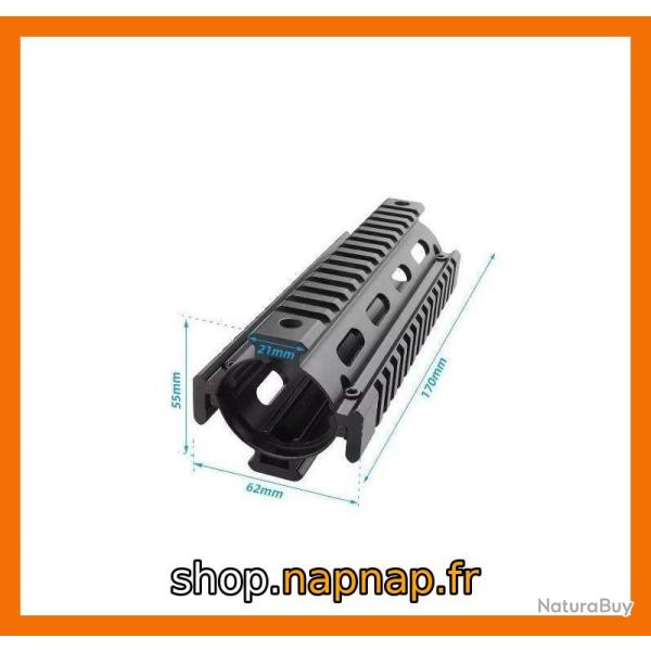 GARDE MAIN AR15/M4 avec 4 rail picatinny en aluminium 6061 (1::)