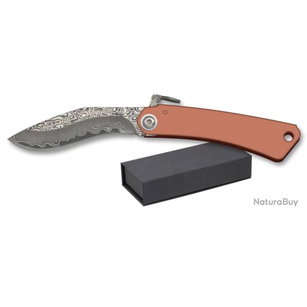 Couteau  pliant rouille  lame courb� de 7.00 cm