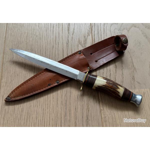 Dague de chasse Sheffield bois de cerf belle pointe