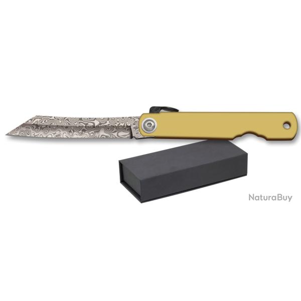 Couteau  pliant dor�  lame droite de 7.70 cm