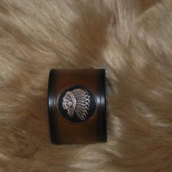 verrou levier sous garde en cuir - mod&egrave;le universel "indien"