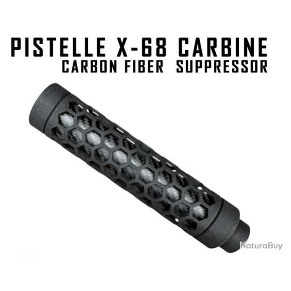 Silencieux Carbone compatible Kit Carabine et Canon embout M22 PISTELLE - MCS