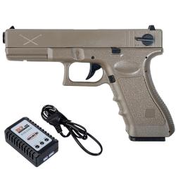 Pistolet airsoft &eacute;lectrique YAKUZA TAN DELTA TACTICS - TAN - G18