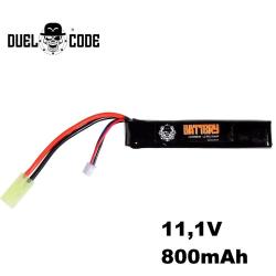Batterie rechargeable LIPO - 11.1V - 800MAH - 15C - DUEL CODE (R&eacute;f. AC12632 - Mini Tamiya)