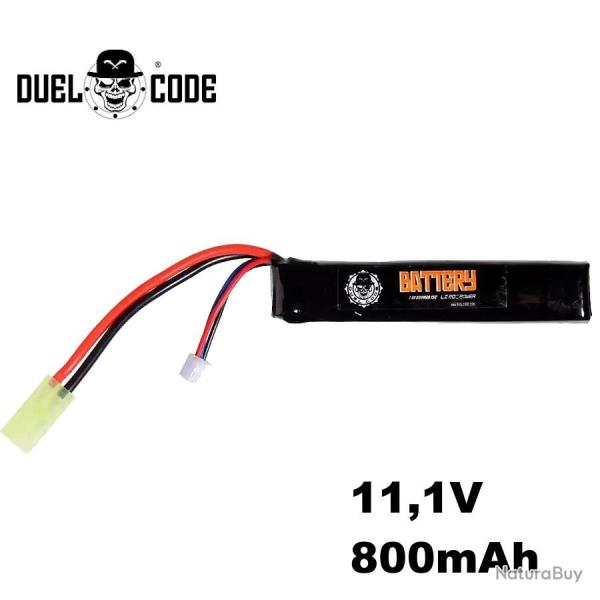 Batterie rechargeable LIPO - 11.1V - 800MAH - 15C - DUEL CODE (R�f. AC12632 - Mini Tamiya)