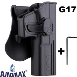 Holster rigide rotatif G17 Amomax en polym&egrave;re tactique