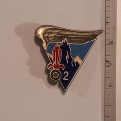 Insigne de la 2&egrave;me compagnie du 2&egrave;me r&eacute;giment &eacute;tranger parachutiste (2&egrave;me REP)