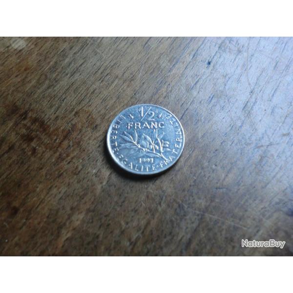 monnaie 1/2 franc semeuse 1991