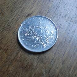 monnaie 5 franc semeuse 1971