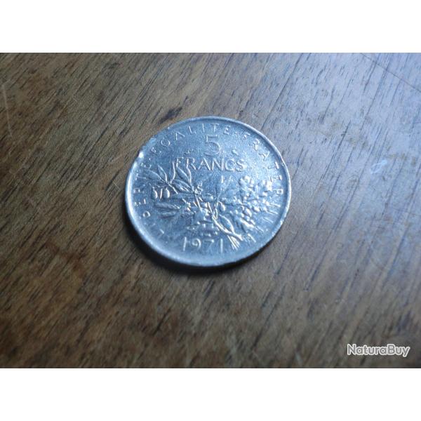 monnaie 5 franc semeuse 1971