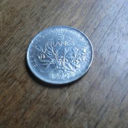 monnaie 5 franc semeuse 1972