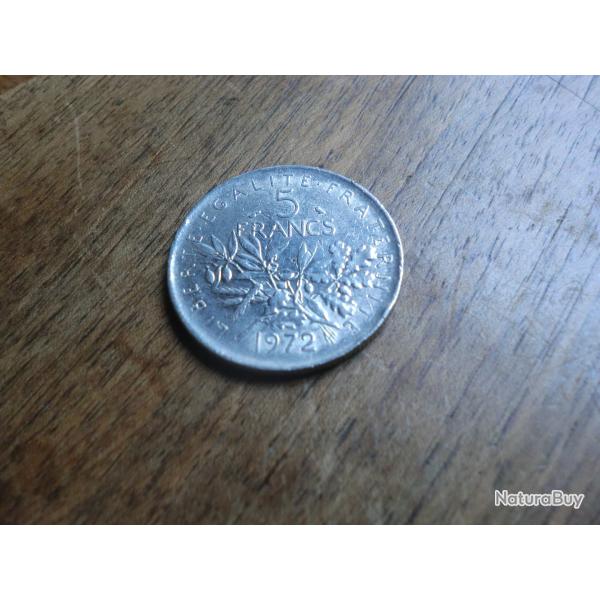 monnaie 5 franc semeuse 1972