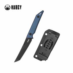 Couteau Kubey Goliath Lame Tanto Acier 14C28N Manche Black Denim Micarta &Eacute;tui Kydex KUB430D