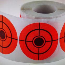 Pastille autocollantes orange diam&egrave;tre 75 x 250