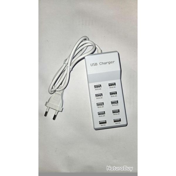 Barette de chargement pour 10 colliers 5Volts et 10 Amp�res