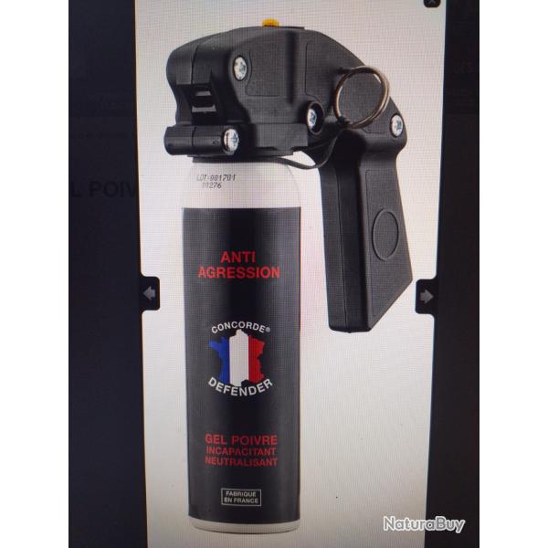 Concorde defender a�rosol gel poivre 100ml avec poign�e