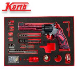 Revolver KORTH Super Sport GTA Rouge 6'' Jim Wilson Grip Noir&Rouge Cal 357Mag avec kit Performance
