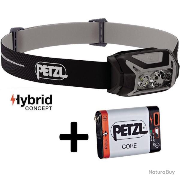 Lampe frontale Petzl Actik Core noire et grise