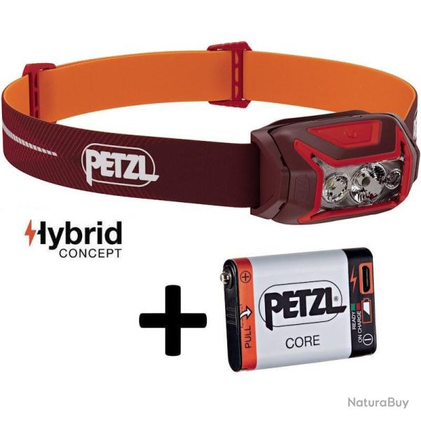 Lampe frontale Petzl Actik Core rouge