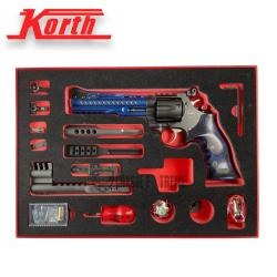 Revolver KORTH Super Sport GTA Bleu 6'' Jim Wilson Grip Noir&Bleu Cal 357 Mag avec kit Performance