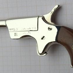Superbe petit pistolet de cycliste (ou v&eacute;lodog) artisan li&eacute;geois , 6mm bosquette