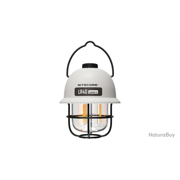 Lanterne Retro LR40 Multifonction Rechargeable USB C - 100lm Coloris Blanc