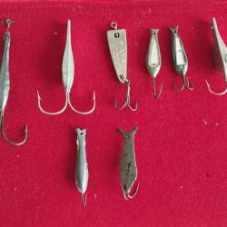 LOT 8 LEURRES A DANDINER POISSON ETAIN PLOMB MIROIR YANN