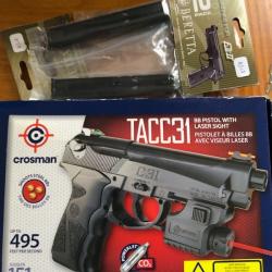 Pistolet &agrave; billes Crosman TAC C31 viseur laser