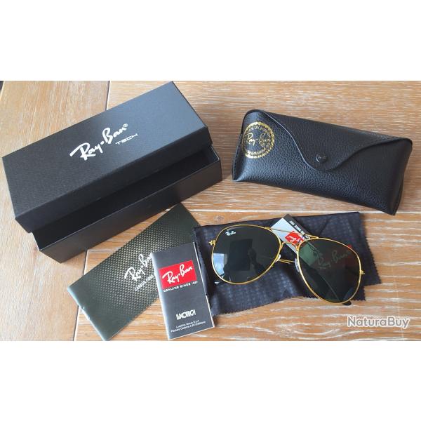 AVIATOR RAY BAN  LUNETTES SOLEIL CHASSE P�CHE  NATURE OUTDOORS  INTACTE  NEUVES