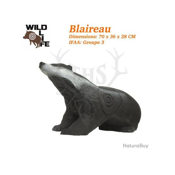 WILD LIFE Blaireau 3D Cible Tir � l'Arc - Groupe 3 - 70�36�28 cm
