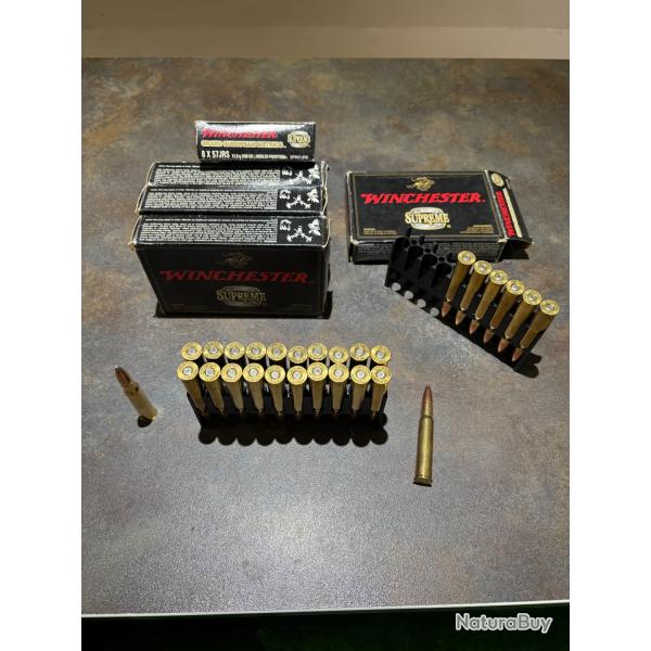LOT DE 88 Munitions 8x57jrs winchester supreme