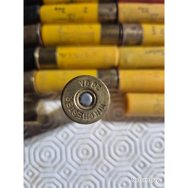 Vend  lot de 35 cartouches cal 20